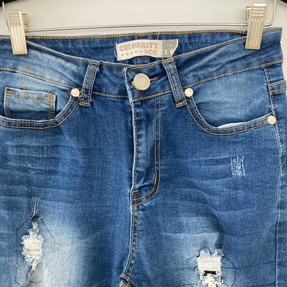 Celebrity Ace Stretch Ripped Jeans - Picture 1 of 6